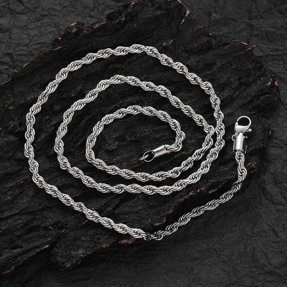 Vintage Titanium Steel Twist Chain