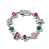 Colorful Jewelry Tennis Chain - Silver