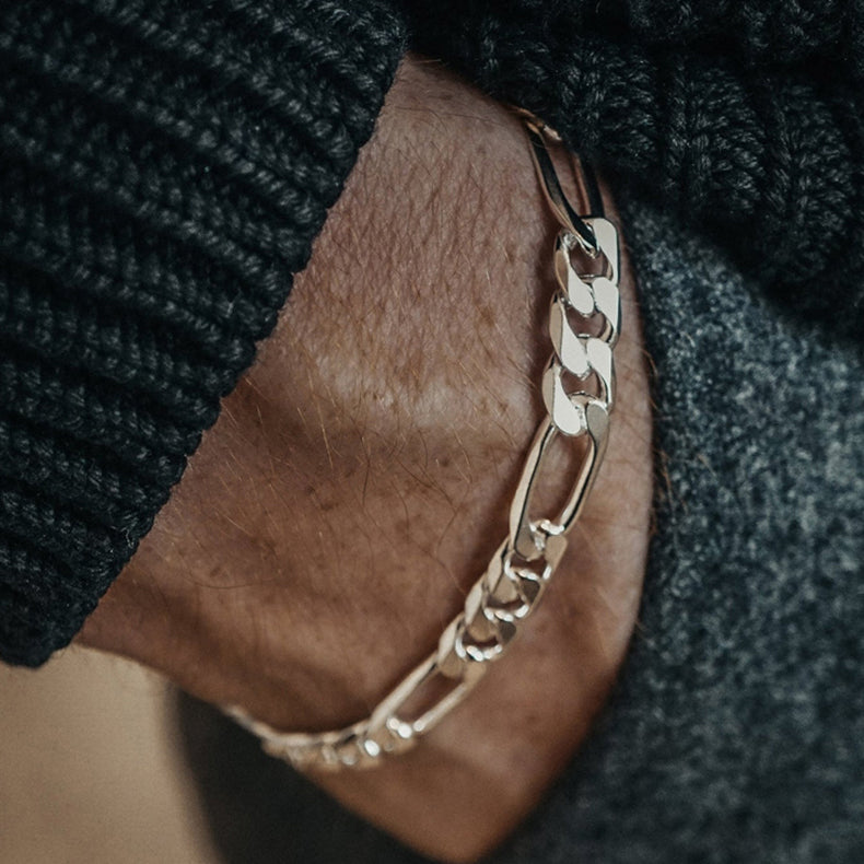 Sterling Silver Figaro Bracelet