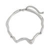 Metal Geometric Special Design Necklace - Silver