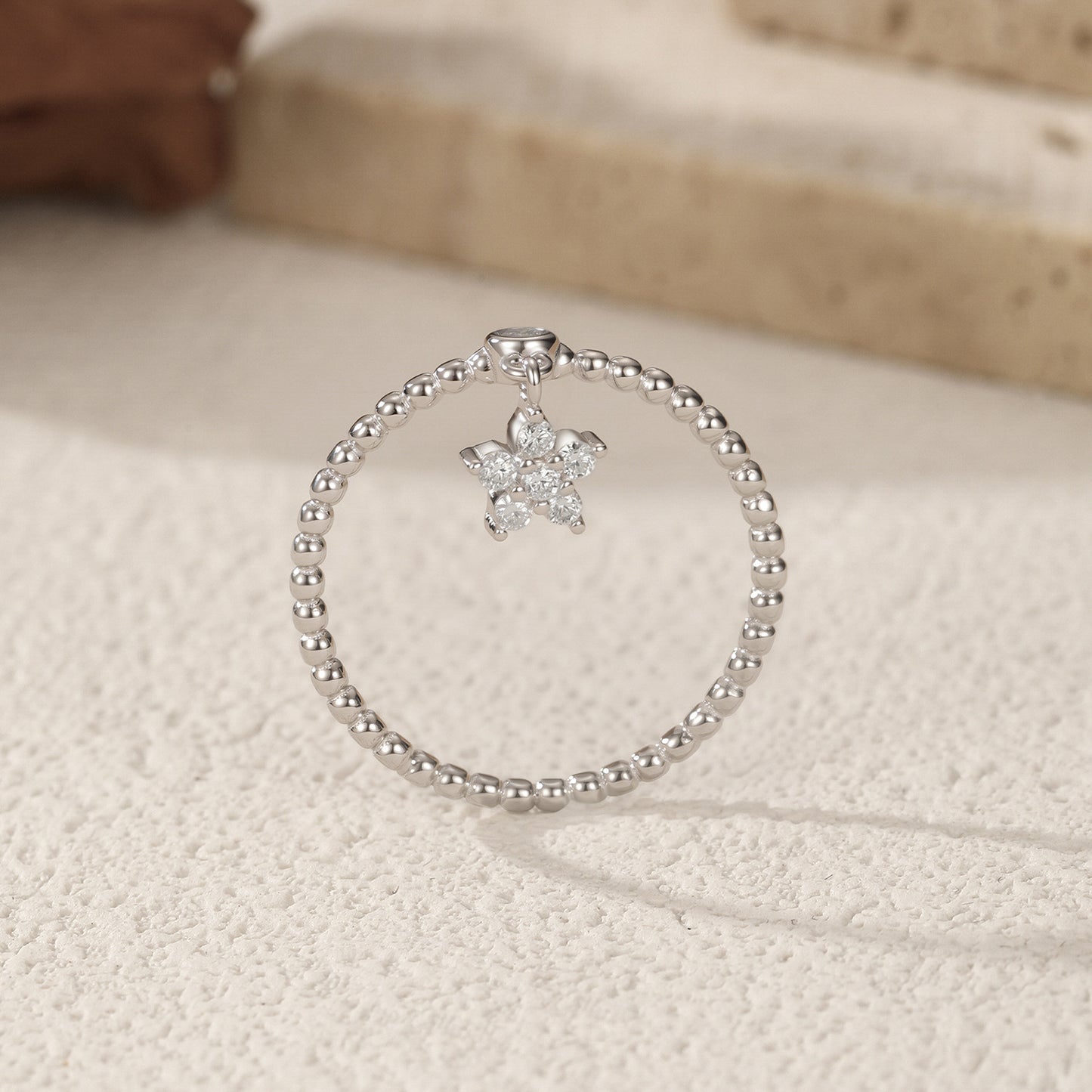 Star Pendant Sterling Silver Moissanite Ring
