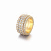 Full Diamond Rotating Ring - Gold