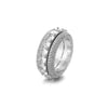 Rotatable Zircon Ring - White Gold