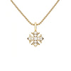 Cross Flower Pendant Necklace - Gold