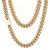 Three-Dimensional Cutting Cuban Chain - Gold