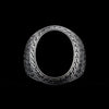 Vintage Black Onyx Open Ring - Silver