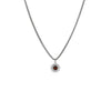 Sunflower Cat's Eye Pendant Necklace - Silver