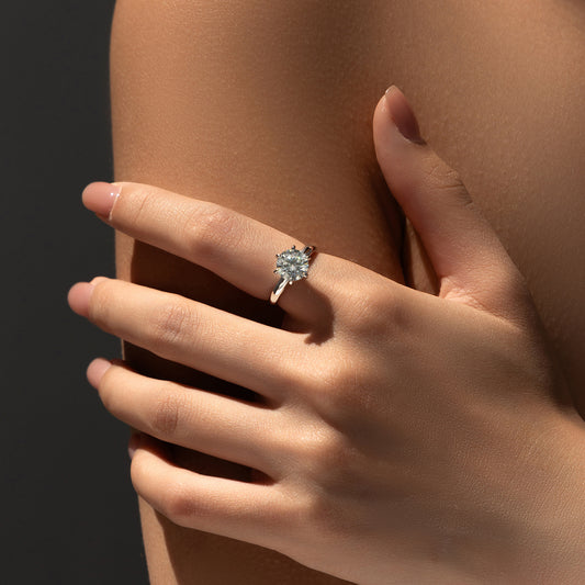 2 Carat Sterling Silver Moissanite Ring