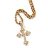 Luxury Cross Necklace With Full Diamonds - Gold