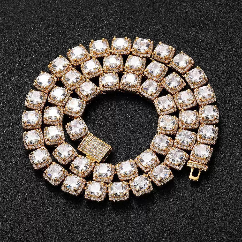 12mm Ice Crystal Square Tennis Chain