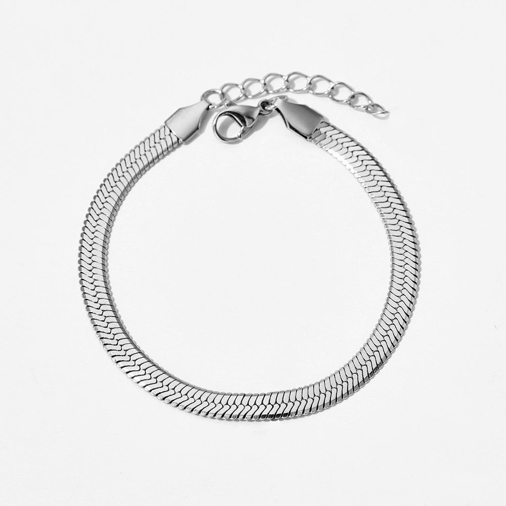 Flat Snake Bone Bracelet