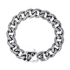 Snake Pattern Cuban Chain - Silver