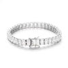 Emerald Cut Diamond Bracelet - Silver