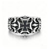 Vintage Open Silver Cross Ring - Silver