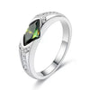 New-Sterling Silver Bruce's Eye Ring - Green