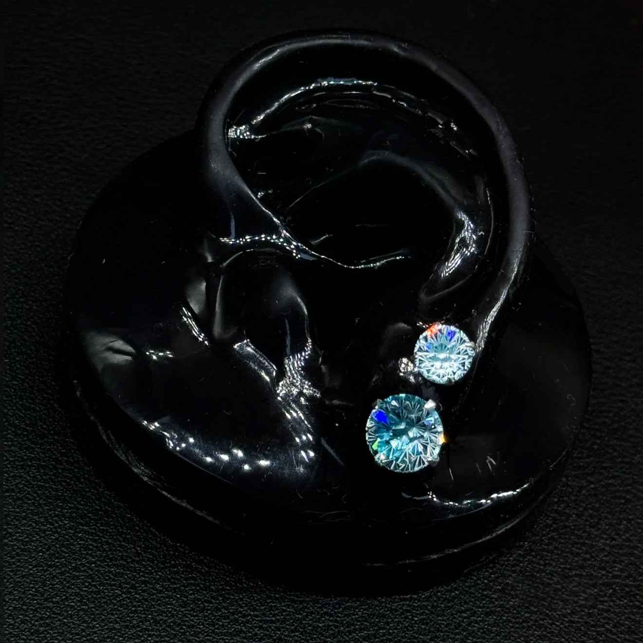 Sterling Silver Firework Cut Earrings