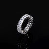 Emerald Cut Diamond Ring - Silver