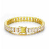 Emerald Cut Diamond Bracelet - Gold