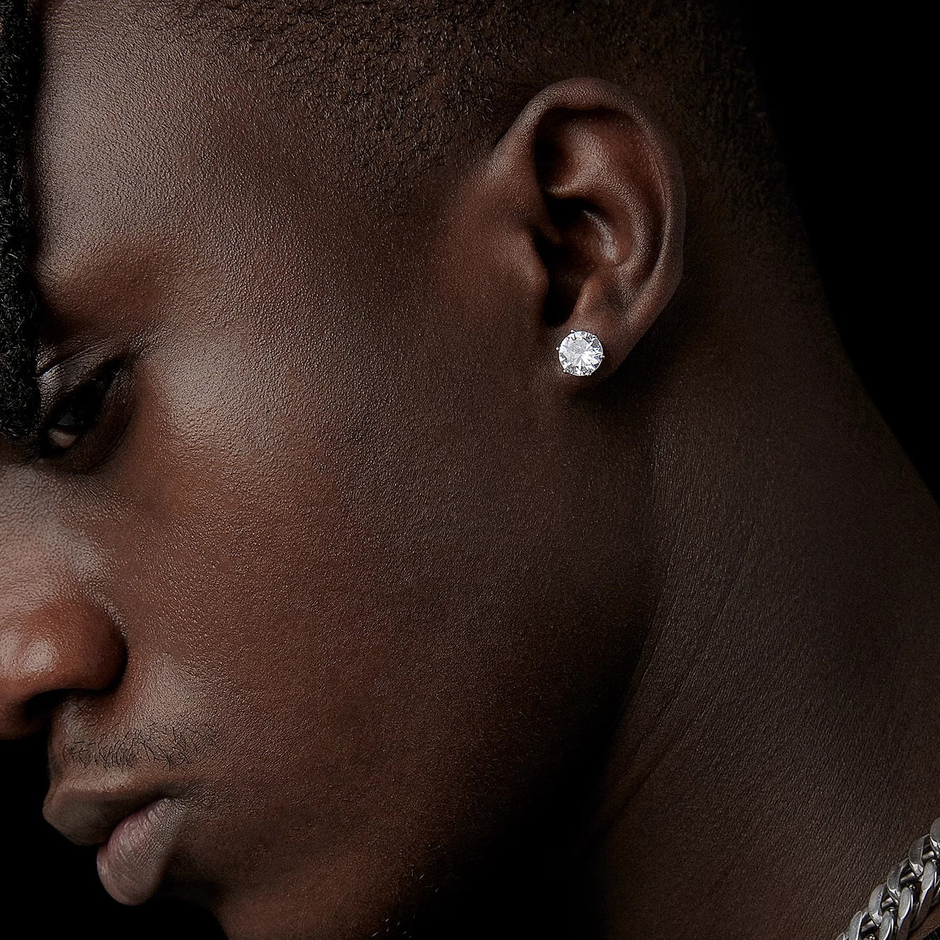 925 Silver Classic Round Zircon Earrings