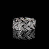 V-Shaped Arrow Zircon Ring - Silver