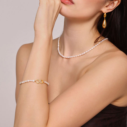 Baroque Natural Pearl and Diamond Bracelet