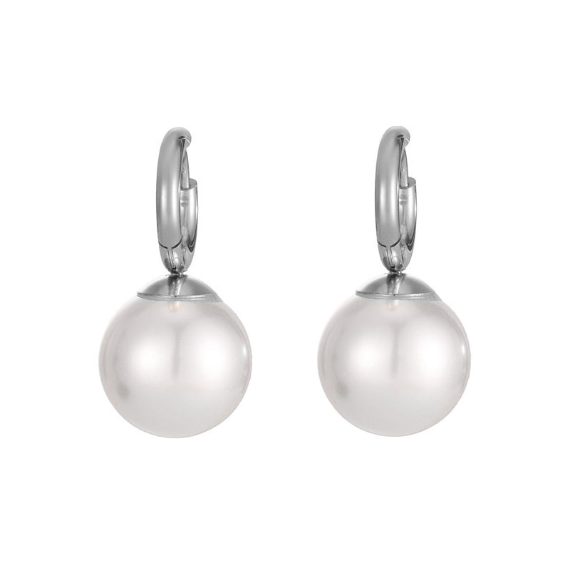Simple Shell Pearl Earrings