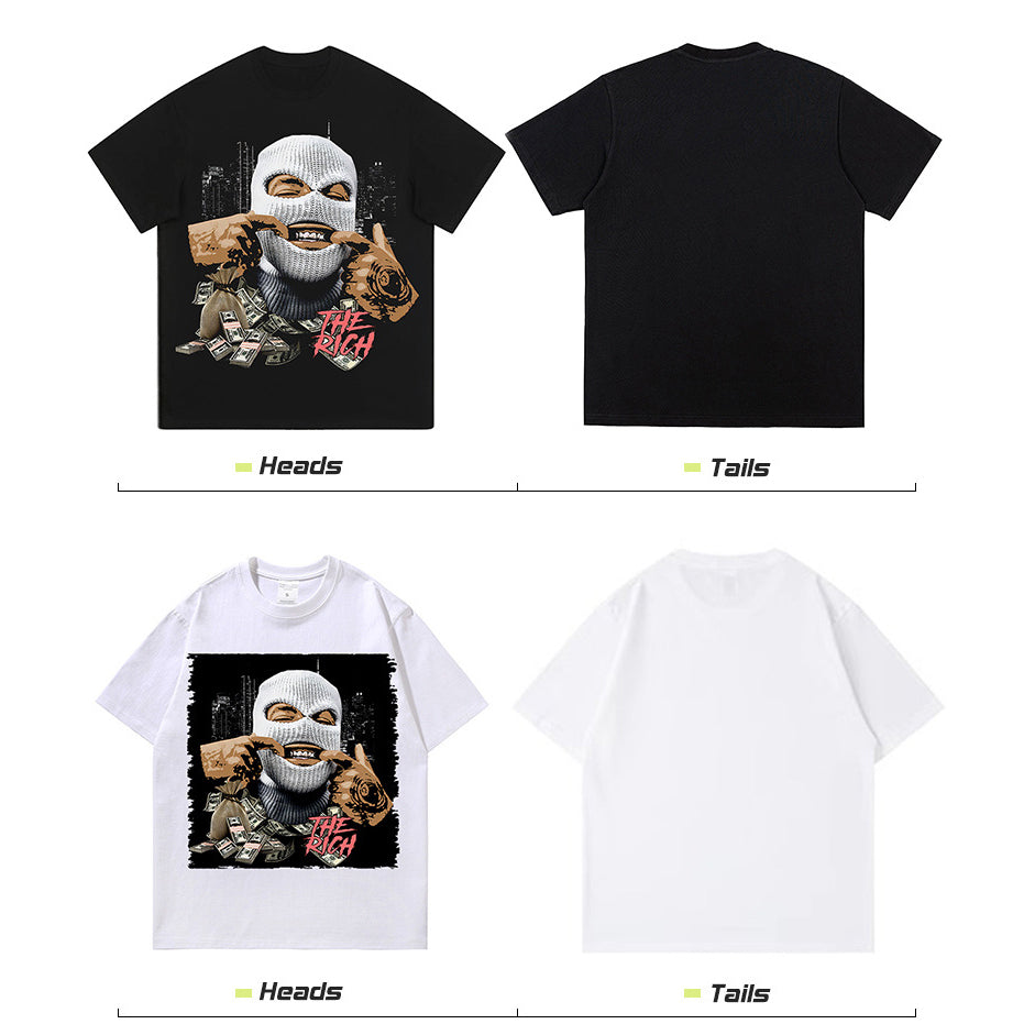 American Retro Hip-Hop Print Sweatshirt