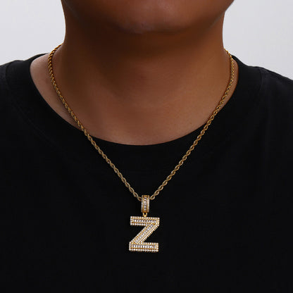 English Letter Pendant Necklace