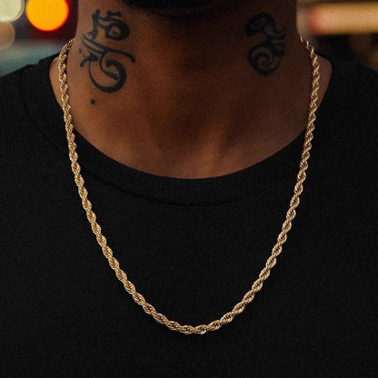 Vintage Titanium Steel Twist Chain