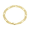 Sterling Silver Figaro Bracelet - Gold