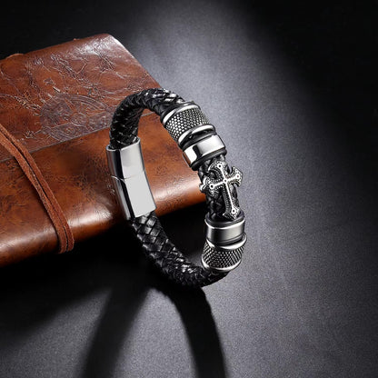 Metal Leather Bracelet