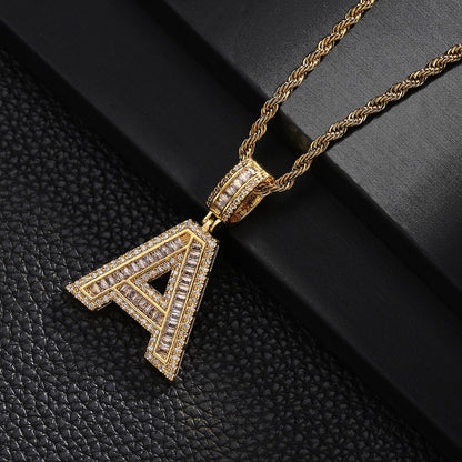 English Letter Pendant Necklace