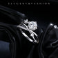 Flower Branch Sterling Silver Moissanite Ring