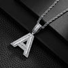 English Letter Pendant Necklace - Silver