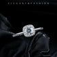High-Grade Gray Sterling Silver Moissanite Ring