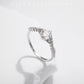 Crown Sterling Silver Moissanite Ring