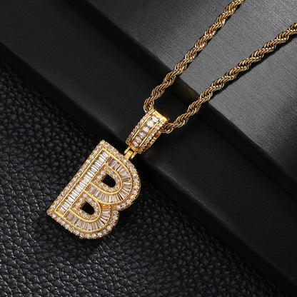 English Letter Pendant Necklace