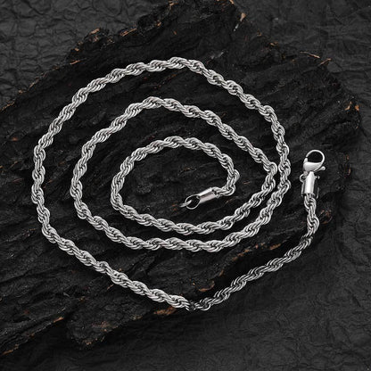 Vintage Titanium Steel Twist Chain