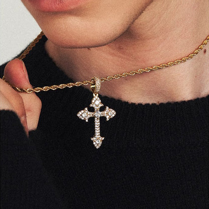 Luxury Cross Necklace With Full Diamonds