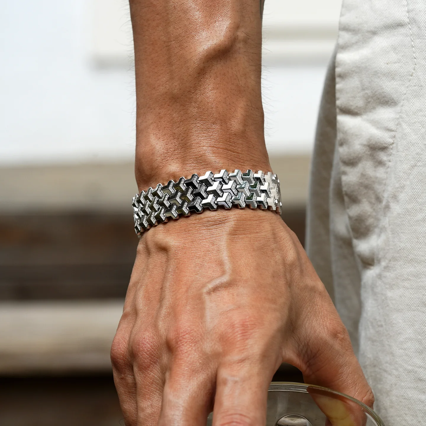 Sterling Silver Armor Bracelet