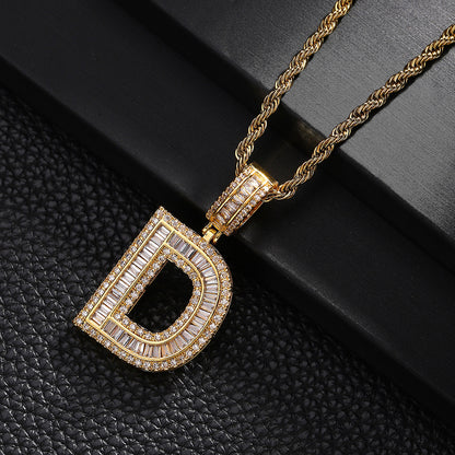 English Letter Pendant Necklace