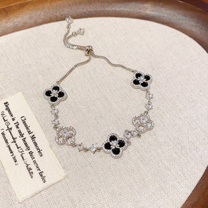 Mother-Of-Pearl Four-Leaf Clover Bracelet