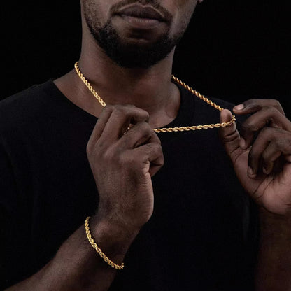 Vintage Titanium Steel Twist Chain