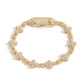 Cross Flower Hip Hop Zircon Bracelet