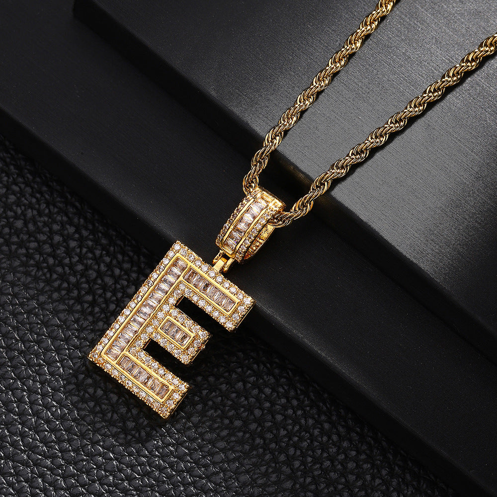 English Letter Pendant Necklace