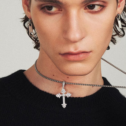 Luxury Cross Necklace With Full Diamonds