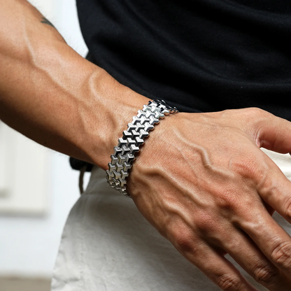 Sterling Silver Armor Bracelet