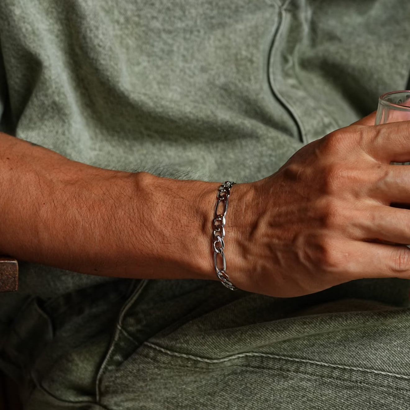 Sterling Silver Figaro Bracelet