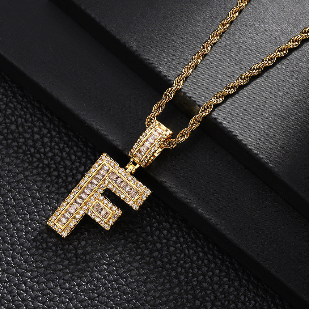 English Letter Pendant Necklace