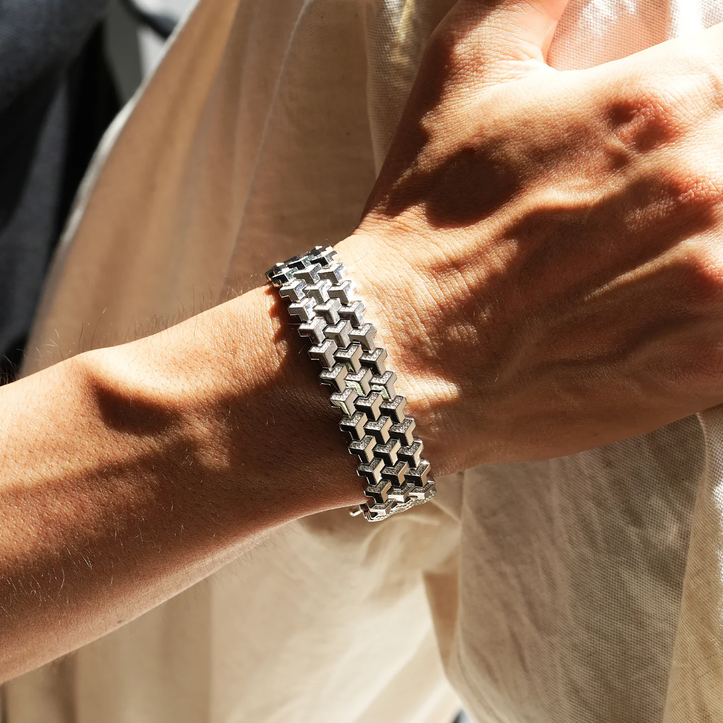 Sterling Silver Armor Bracelet